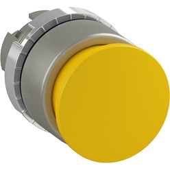 Paddestoeldrukknop Ø28mm terugverend geel